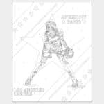 Paint by number outline for painting Anthony Davis AD Los Angeles Lakers