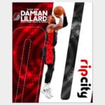 Poster of Damian Lillard NBA player for Portland Trail blazers shooting a basketball