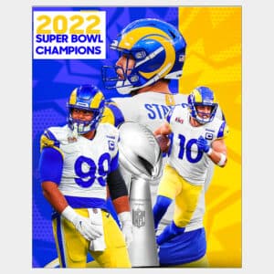 Wall art print of Los Angeles Rams Super Bowl Champions Stafford