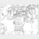 Paint by number outline for DIY sports fan art painting of Cincinnati Bengals WR Tyler Boyd