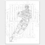Paint by number outline for painting Jimmy Butler - Jimmy Buckets Miami Heat NBA